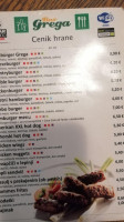 Bistro Grega menu