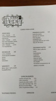 Casa Pepe Albuñol menu