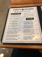 Avery's Kitchen menu