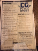 Cg Public House And Catering menu