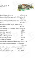 Schanzstueberl Jausenstation Rading menu