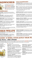 The Egg I Breakfast Lunch menu