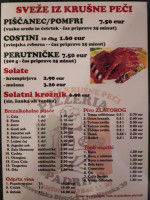 Pizzeria Padrino Pirc Bojan S.p. menu