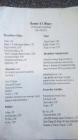 Route 63 Diner menu