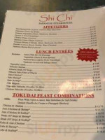 Shi Chi Japanese Steakhouse menu