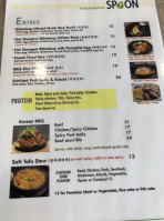 Spoon Korean Bistro menu