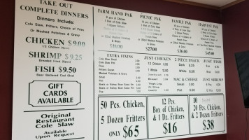 White Fence Farm menu