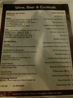 Athenaeum Caltech menu