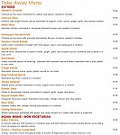 Kings Indian menu