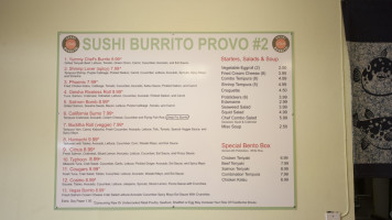 Sushi Burrito In Provo menu