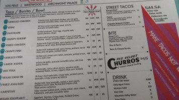 Tacos Tu Madre Los Feliz menu