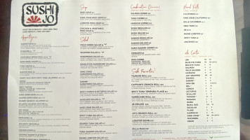 Jo Bistro menu