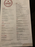 The Vista Bistro Italian Eatery menu