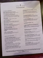 Evangeline menu