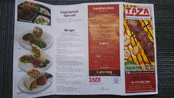 Taza Mediterranean Grill menu