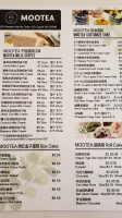 Moo Tea menu