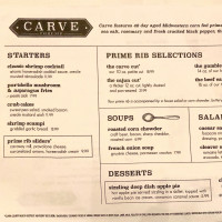 Carve Prime Rib menu
