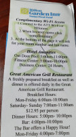 Hilton Garden Inn Yuma Pivot Point menu
