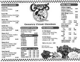 Candy's Fried Chicken menu