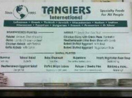 Tangiers International Llc menu
