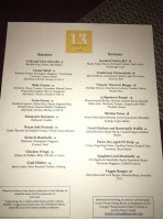 13 Steakhouse menu