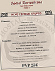 Hostal Torremirona menu