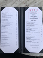 Nixo Patio Lounge menu