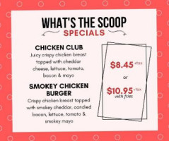 What's The Scoop Takeout menu