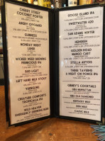 Gibney's Pub menu