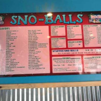 Brooke's Sno-World menu