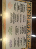 Finnegan's Pub menu