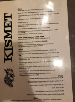 Kismet Bistro menu
