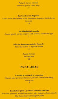 Paella Tapas Wine Bar Restaurant menu