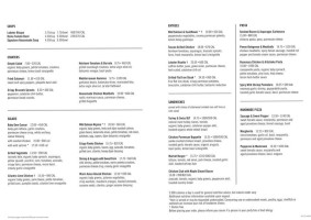 Ruscello menu