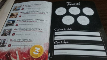 Del Tinto Al Odiel menu