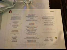A'vert Brasserie menu