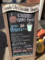 Nevada City Chocolate Shoppe menu