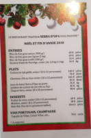 Churrasqueira Serra D'opa menu