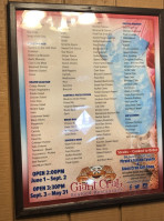 The Giant Crab menu