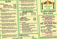 Narinthorn Thai Food menu