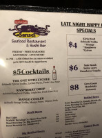 Sansei Seafood Restaurant Sushi Bar menu