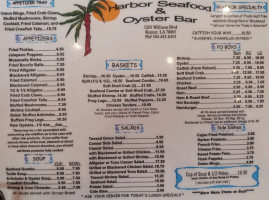 Fishermans Cove Seafood menu