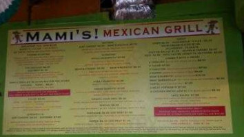 Mami's Mexican Grill menu