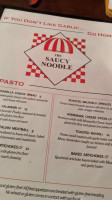 The Saucy Noodle menu
