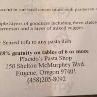 Placido's Pasta Shop food