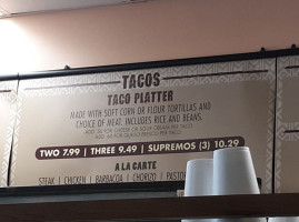 The Famous Taco menu