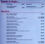 Nick's Bar & Grill menu