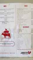 The Rooster Food+drink menu
