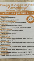 Pizza Y Pollo Para Ilevar menu