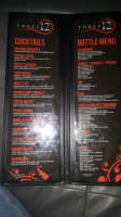 Three12 Sports Lounge menu